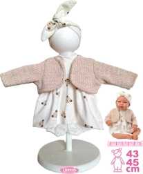 Oblečenie pre bábiku bábätko NEW BORN 43–45 cm – 4‑dielna sada Llorens