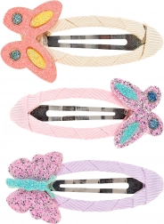 Sponky do vlasov s motýlikom - 3 ks
