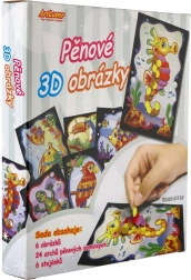 3D penové obrázky s nálepkami - 6 ks