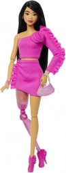 Barbie deluxe modelka v ružovom outfite