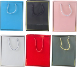 Darčeková taška so zlatým rámikom 23 × 18 × 10 cm