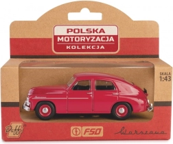 Kovový model auta Warszawa M20 – bordový klasický sedan