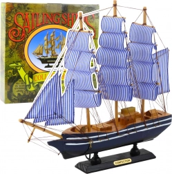 Dekoratívny model plachetnice Bielo-Modrá 33x31 cm