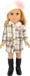 Bábika so zvukom 48 cm s kabátikom a čiapkou