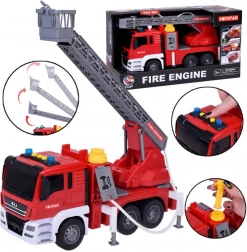 Hasičské auto s vodnou pumpou, svetlami a zvukmi, pohon na zotrvačník