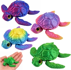 3D figúrka morskej korytnačky s pohyblivými plutvami a hlavou, meniaca farby 8 cm – 1 kus