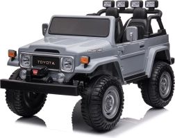 Elektrické autíčko pre deti Toyota Land Cruiser 4x4 dvojmiestne – Sivá