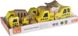Drevené stavebné autá – sada 6 kusov