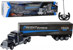 Zábavná diaľkovo ovládaná nákladná súprava s LED svetlami 27MHz modrá