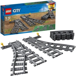 Lego City výhybky pre vlakové koľaje