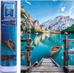 Diamantové maľovanie Horské jazero 30x40cm