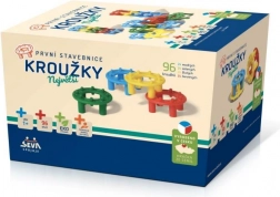 Prvá stavebnica Krúžky – 96 dielikov v krabici