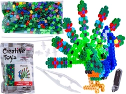 Zažehľovacie korálky 3D – páv vo vrecúšku