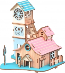 Woodcraft Drevené 3D puzzle Vila pri rieke