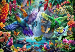 Puzzle Tropická Kolibríci 1000 dielikov