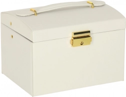 Šperkovnica so zásuvkami a zrkadlom, biela