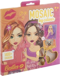 Kreatívny mozaikový set podľa farieb – 5 predlôh a 1400 samolepiek (21 × 21 cm)