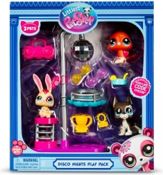 Littlest Pet Shop Disco Nights – sada figúrok s 3 zvieratkami
