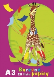 Farebné papiere A3 – sada 20 listov
