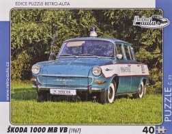 Puzzle Retro Autá Škoda 1000 MB VB 40 dielikov