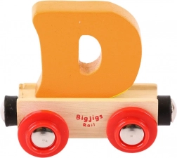 Bigjigs Rail drevený vláčik s písmenom D