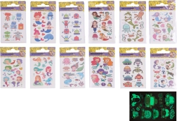 Tetovacie obtlačky svietiace v tme – mix 10,5 × 6 cm