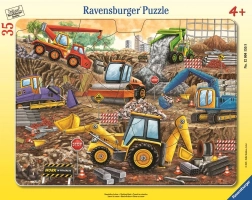 Ravensburger puzzle Stavebné stroje - 35 dielikov