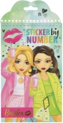 Kreatívny set lepenia podľa čísel – 12 listov a 6 listov nálepiek