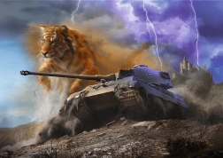 Puzzle TREFL Premium Plus World of Tanks: Tiger II 1000 dielikov