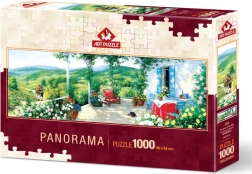 Panoramatické puzzle Art Puzzle Hosť na verande, 1000 dielikov