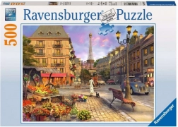 Ravensburger puzzle Paríž: prechádzka v podvečer 500 dielikov