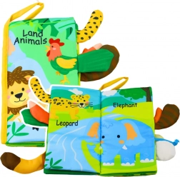 Mäkká edukačná knižka so zvieratkami pre dojčatá