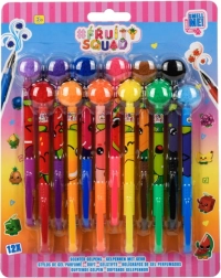 Voňavé gélové ceruzky s bambuľkou 12 ks