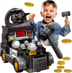 Woopie zručnostná hra Udri krtka – policajné auto s príslušenstvom