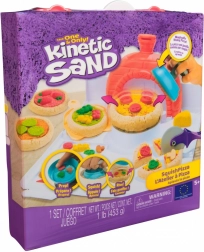 kinetic sand sada na pizzu squishpizza – kreatívna sada s rúrou a nástrojmi