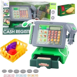 Detská pokladňa s doplnkami so svetlami a zvukmi – zelená
