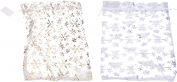 Vrecúško z organzy s vianočnými vločkami 20x30 cm