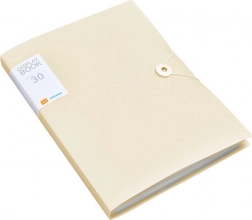 Plastová zložka na gumičku s vreckami Béžová A4