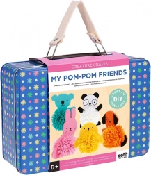 Kreatívny kufrík Bambulkové zvieratká od Petit Collage