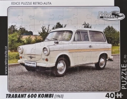 Retro autá puzzle Trabant 600 Kombi 40 dielov