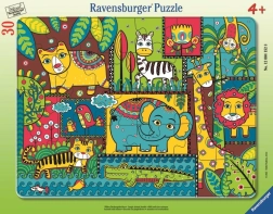 Ravensburger puzzle Zvieratká v džungli 30 dielikov