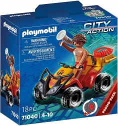 Playmobil City Action – záchranárska štvorkolka s figúrkou a pull-back motorom