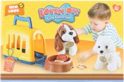 Plyšový psík s prepravkou a doplnkami