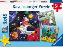 RAVENSBURGER puzzle povolania z ríše fantázie, 3×49 dielikov