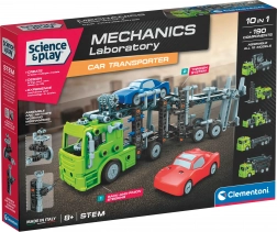 Clementoni Science & Play mechanické laboratórium – prepravník automobilov 10 v 1