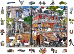 WOODEN CITY drevené obojstranné puzzle Hlavná ulica, 505 dielikov