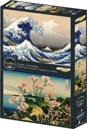 Puzzle Veľká vlna pri pobreží Kanagawy a Mestská oblasť Šinagawa 2×500 dielikov