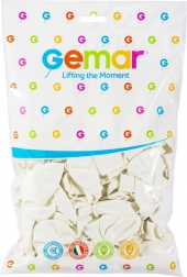 Pastelové biele balóniky 26 cm GODAN (100 ks)