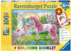 Puzzle Magickí jednorožci XXL 100 dielikov + omaľovánky RAVENSBURGER