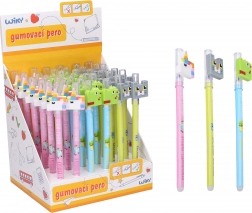 Gumovacie pero so zvieratkami 0,5 mm